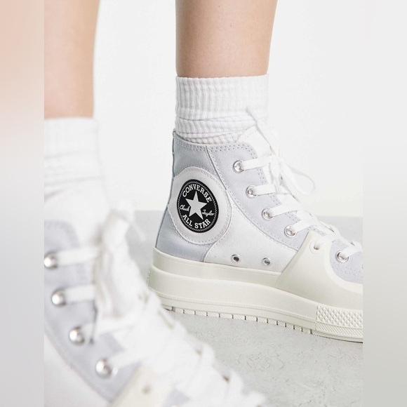 Converse Chuck Taylor All Star Construct Hi Trainers | Soft Blue/White |NEW/NIB - Picture 6 of 13